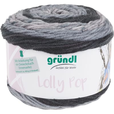 Gründl wol "Lolly Pop" - Black Pepper Swirl, Kleur 08