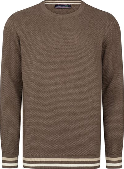 Felix Hardy Katoenen Trui - Sweater - Ronde Hals Heren Braun - M