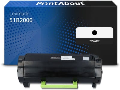 PrintAbout huismerk Toner 51B2000 (512) Zwart Geschikt voor Lexmark