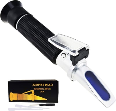 Refractometer voor Aquariums en Zeeleven - Brix 0-10%, Zoutgehalte 0-100PPT, Specifieke Gewicht 1,000-1,070, Ideaal voor Koraalriffen en Zoutwater Tanks