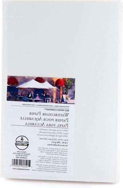 Aquarelpapier Rol - Katoen Papier - Schilderen Tekenen - Koudgeperst Neutraal Ph - 914 x 5 m - Naturel Wit