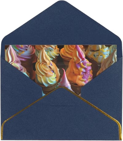 Wenskaarten met Enveloppen - Uitnodigingen Briefkaarten - Feestelijke Groeten Versturen - Parelmoer Glans Effect - 115 x 16 cm Gevouwen