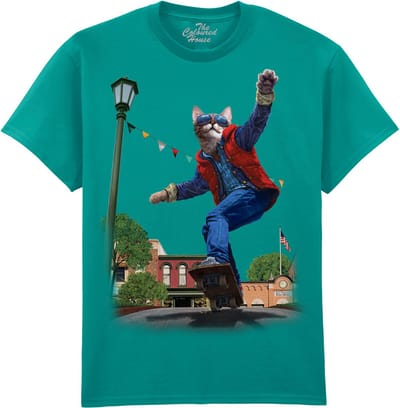 Back To The Future Cat To The Future The Coloured House T-shirt M