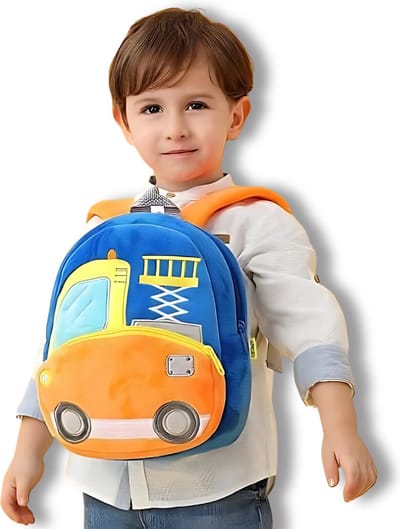 BoefieBoef Hoogwerker Peuter Rugtas - Stoere Kinderrugzak met Auto- Boot- en Bouwvoertuigen - Jongen Meisje 0-5 Jaar - Wasbaar, Duurzaam & Comfort - Cadeau voor Sinterklaas, Kerst & Verjaardag - Gymtas, Boekentas & Schooltas - Peuterspeelzaal