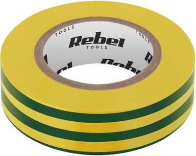 REBEL zelfklevende isolatietape (0,13 mm x 19 mm x 20 yd) geel en groen