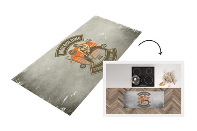 Keukenloper - Loper keuken - Vintage - Gym - Touw - 120x50 cm - Keukenloper vinyl