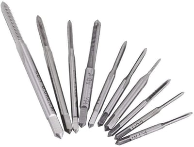 Set van 10 Mini Handtappen voor Precisiewerk - M1 tot M3.5 - Ideaal voor Klokken en Hobbyprojecten