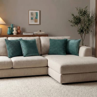 Dutch Decor - KUSSENSET - 4-delig - Texture Harmony - 45x45 cm - inclusief binnenkussens - groen - Met Ritssluiting – Decoratie Kussens - Comfortabele kussentjes voor op de Bank