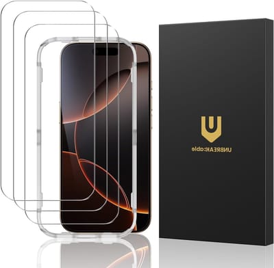 Screen Protector voor iPhone 16 Pro - 3-pack Dubbel Schokbestendig HD Gehard Glas met Volledige Bedekking en Eenvoudige Installatie voor 6.3 Inch Apple Toestellen