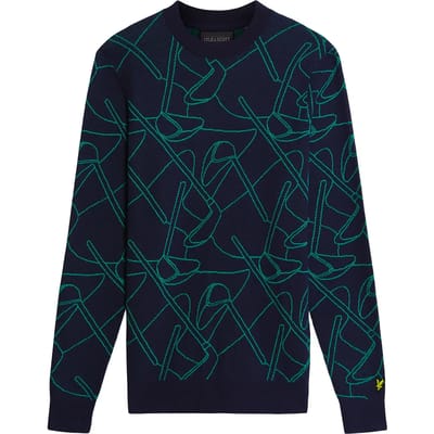 Gebreide trui met randen van Lyle & Scott