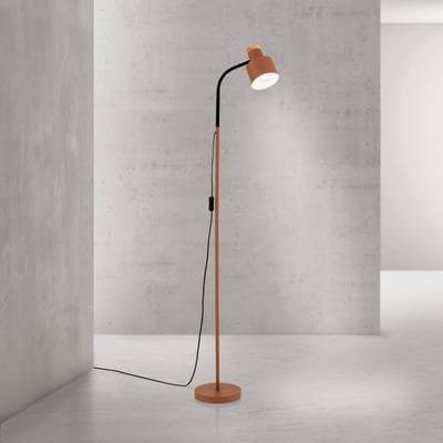 ORION Vloerlamp Gili, staal, koraalrood, hoogte 150 cm, E27