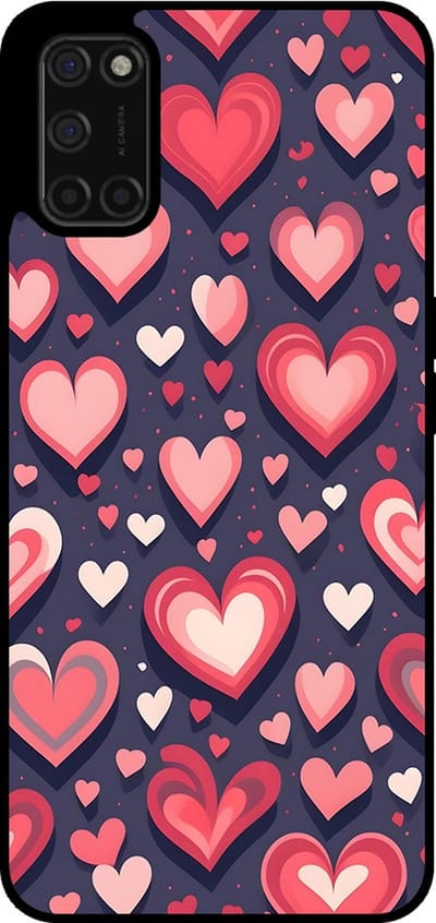 Smartphonica Telefoonhoesje Geschikt voor Oppo A52 / A72 4G / A92 met Hartjes Opdruk - TPU Backcover Case With Heart Design geschikt voor Oppo A52;Oppo A72;Oppo A92
