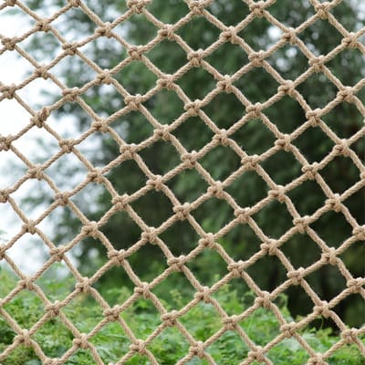 Veiligheidsnet van Jute Touw voor Balkon en Klimrek - Kinder- en Huisdierbeveiliging