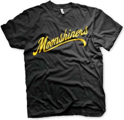 Moonshiners Heren Tshirt -S- Logo Zwart