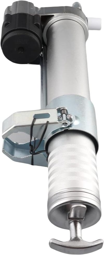 Elektrische Boor Vetspuit - Vetspuit Opzetstuk - Machine Onderhoud - 10000 PSI Druk - 600 CC Capaciteit - Aluminiumkleur