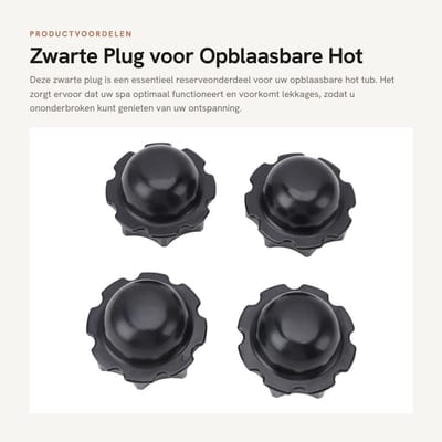 Dailygoods- Filterplug Premium Vervanging - Zwarte Hot Tub - Opblaasbare Spa - Reserveonderdeel - Rubber - Gebruiksgemak - Bubbelbadplug