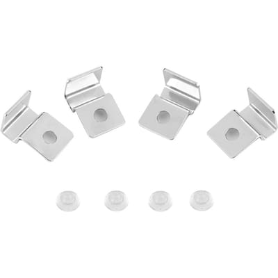 4 stuks roestvrijstalen aquarium steunbeugel aquarium glazen deksel clip 8 mm white