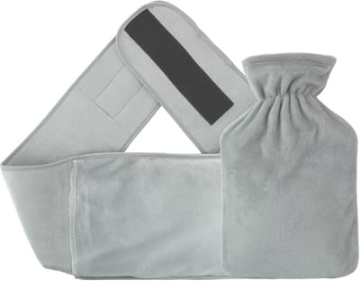 Lange Warmwaterkruik met Deksel - 1L Rubber Warmwaterzak voor Winter met Zachte Pluche Hand