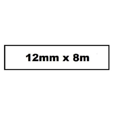 Labeltape Quantore TZE-231 12 mm x 8 m wit/zwart