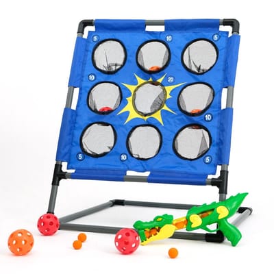 FASports Bolimo Pro - Vang- en werpspel - 2-in-1 werpbalspelset - met speelgoedpistool - voor buiten en binnen