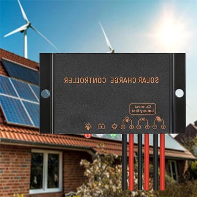 Laadregelaar - Zonnepaneel Controller - Batterij Laden - IP68 Waterdicht - 10A - Zwart