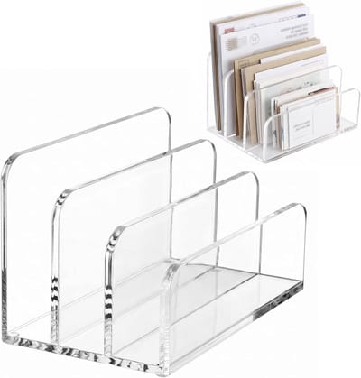 brievenhouder, bureaubrievenhouder voor bureau, opslag van post, kaart, notitieblaadjes, krasbestendige ansichtkaarthouder, hb: 10,1 x 17,5 x 10,4 cm