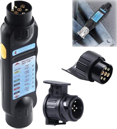 7-Pins Trailer Tester voor 12V Auto's: Controleer Aansluitingen, Verlichting en Bedrading met 13 naar 7 Pol en 7 naar 13 Pin Adapter