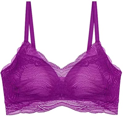 Triumph Lift Smart push up Bh zonder beugel - kanten Beugelloze bh met smalle bandjes - voorgevormd - S - Paars