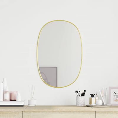 vidaXL - Wandspiegel - 50x35 - cm - goudkleurig