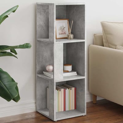 vidaXL - Hoekkasten - 33 - x - 33 - x - 100 - cm - Engineered - wood - Betongrijs