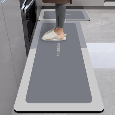 Keukenvloermat Diatomeeënaarde Vuilafstotende Antislipmat Eenvoudige Luchtdrogende Waterabsorberende Mat Huishoudelijk Gemakkelijk te Reinigen Lange Voetmat 40 * 60cm