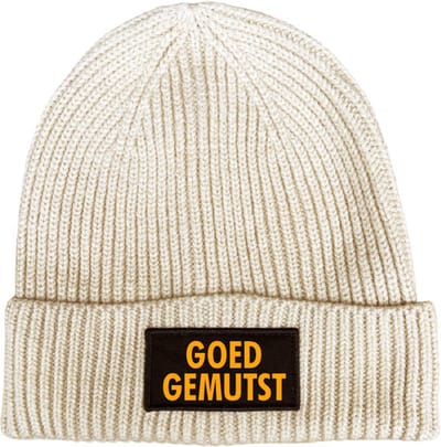 Goed gemutst wintermuts oatmeal | fluor oranje - soBAD. | Wintersport | Schaatsen | Après ski outfit Warme Muts voor Volwassenen | Heren en Dames Beanie | Schaatsen | Wintermuts