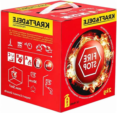 Automatische Brandblusserbal - Veiligheidsbal Blusmiddel - Snelle Brandbestrijding - Automatische Activering - 2 kg 5 m³ - Rood