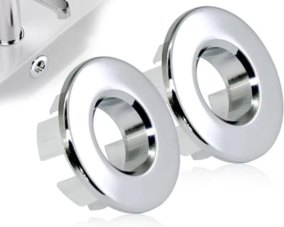 Set van 2 Ronde Afvoerbedekking voor Keuken en Badkamer, Vervangende Sifonring voor Afvoer (Zilver, 22-24mm) - Duurzaam, Waterdicht en Antiroest