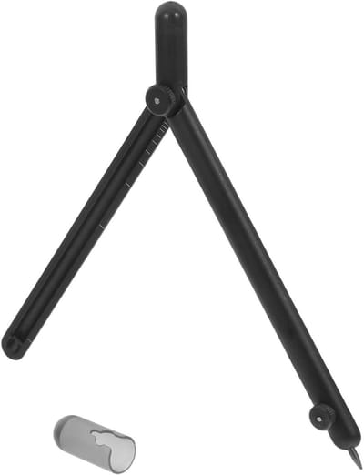 Tekencirkel Maker - Meetinstrument - Nauwkeurig Tekenen - Zinklegering Constructie - 13.8 cm - Zwart