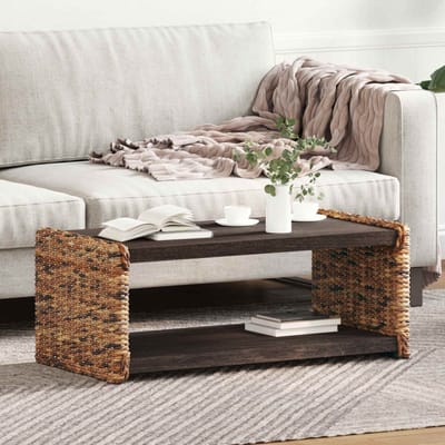 vidaXL Salontafel Naturel 90 x 45 x 35 cm Massief Mahoniehout