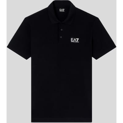 polo met logo borst zwart man