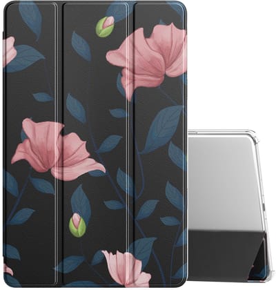 Cosensi - Dailygoods - Dailygoody - MoKo Case - Kindle Fire Max 11 Tablet - Slim PU Leather Trifold Stand - Zwart en Roze - Hard Back Shell - Auto Wake/Sleep - Geschikt voor...