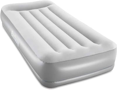 Luchtbed - Opblaasbaar bed - Logeren en kamperen - Met ingebouwde pomp - 191 x 97 x 38 cm - Grijs