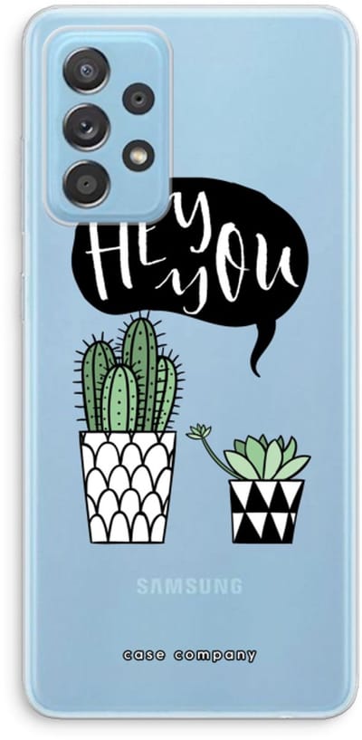 Case Company® - Hoesje geschikt voor Samsung Galaxy A73 hoesje - Hey you cactus - Soft Cover Telefoonhoesje - Bescherming aan alle Kanten en Schermrand