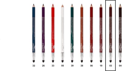 Easy Paris - Oogpotlood en Lippotlood - Extra Waterproof - Bruin - Marron Chocolate - Met puntenslijper en smudger/vervager - Nummer 003 - 1 Stuks