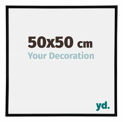 Your Decoration - Puzzellijst 50x50 cm - Zwart Hoogglans - Puzzellijst 500-1000 stukjes - Kunststof Fotolijst - Annecy