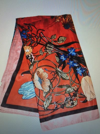 Vierkante dames sjaal Julia-gebloemd motief-90x90-rood zwart blauw groen bruin abrikoos roze teal wit