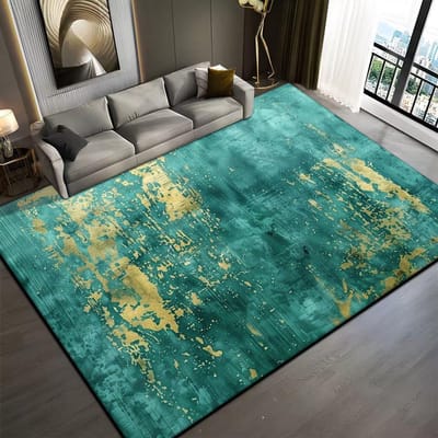 Moderne Zwart Grijs Grote Woonkamerkleden Abstracte Decoratie Bankzijde Antislip Tapijt Slaapkamer Bedzijde Wasbare Zachte Vloermat 60*90cm