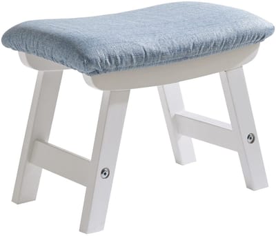 Unyqoos ® Houten Voetkruk Met Antislipmat En Comfortabel Kussen Voor Multifunctioneel Gebruik In Huis