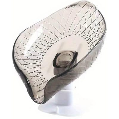 1 stuks Bladvormige Afvoer Zeepbakje met Zuignap Decoratief Plastic Zelfafwaterend Badkamer Zeepbakje Badkamer Organisatoren Opberg white
