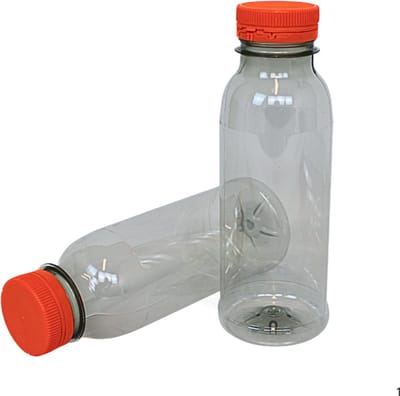 KURTT - 20x Pet Fles 330cc Met Dop - Hard Plastic - navulbaar smoothie of verse sappen - vaatwasserbestendig - herbruikbaar
