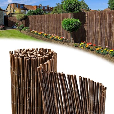 Rieten Mat - Wilgenhek Balkon - Inkijk Beschermen - Natuurlijk Materiaal - 180 x 500 cm - Bruin