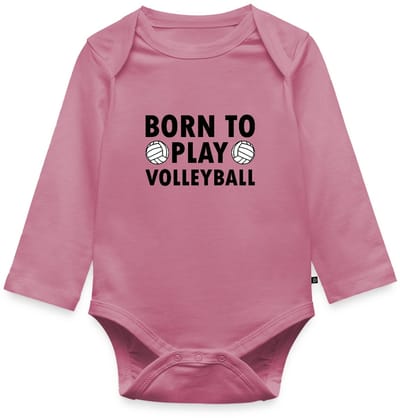 Geboren Om Volleybal Te Spelen Baby Rompertje Met Lange Mouwen