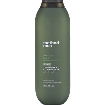 Méthode, Hommes, Shampoing + Après-shampoing 2 en 1, Genévrier + Sauge, 14 fl oz (414 ml) gray